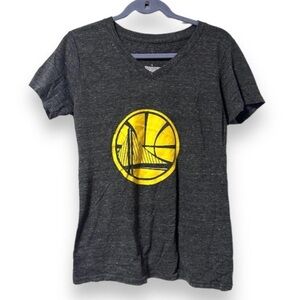 🐻 Fanatics Golden State Warriors Heather Gray V-Neck T-Shirt Women’s Size Large